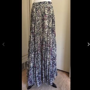 Anthropologie Fei Long Pleated Skirt, Size 4